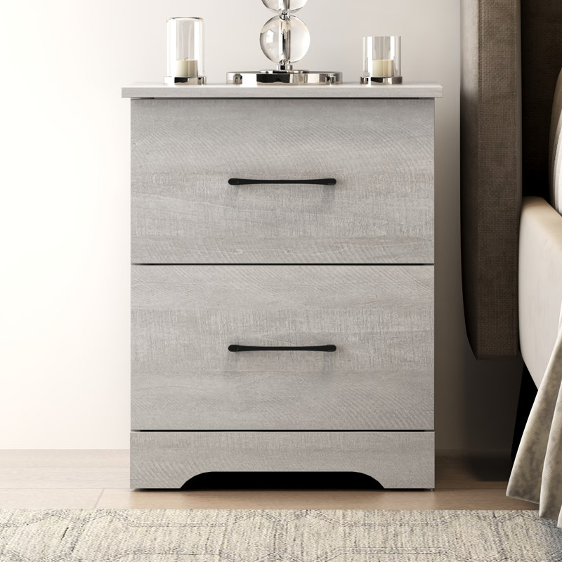 Darsh Tall 2 Drawer Nightstand BestFurnitureSet